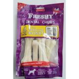 Freshy Naturel Press Deri Köpek 4'lü Çiğneme Kemiği