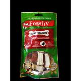 Freshy Ördek Etiyle Kaplanmış Doğal Dana Derisinden Çiğneme Kemiği 105 gr