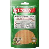Freshy Tavuk Eti Ve Ciğer Dolgulu Deri Çubuk 13 Cm 6 Lı