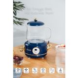 Fressi Cam Su Isıtıcı Kettle Elektrikli Çok Fonksiyonlu Bitki Çayı Makinesi Lacivert 600ml Ysb-gc02 Eiffel
