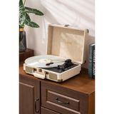 Fressi Dahili Hoparlörlü Pikap Müzik Kutusu Usb+Rca+Bluetooth FR-P101 Zenitte - Krem
