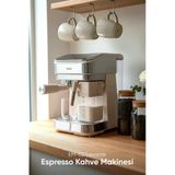 Fressi Espresso Latte Cappuccino Kahve Makinesi Otomatik Süt Tanklı 20Bar Basınçlı Lavante Krem (4506)