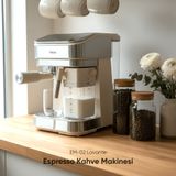 Fressi Espresso Latte Cappuccino Kahve Makinesi Otomatik Süt Tanklı 20bar Basınçlı Lavante Krem