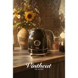Fressi FR-KT05 Vintheat Isı Göstergeli Retro Kettle Su Isıtıcısı, 1.7 Litre, Siyah