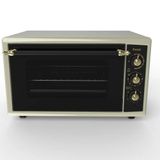 Fressi FR-MF01 Vintage Retro Krem 34 lt Lambalı Termostatlı Saatli 1500 w Midi Fırın