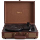 Fressi FR-P101 Zenitte Bluetoothlu Pikap | Dahili Hoparlörlü USB Plak Çalar | 33/45/78 Devir Destekli | Bluetooth 5.4, Sd Kart, Aux, Rca | Şarjlı Retro Vintage Müzik Kutusu - Altın