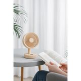Fressi JAF17 Deri Kulplu Taşınabilir Şarjlı El ve Masaüstü Fan, USB Type-C, 3 Kademeli Hız, 90° Ayarlanabilir, Dijital Gösterge, Bej