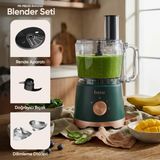 Fressi Power Blender Seti Mutfak Robotu Salata Doğrayıcı 2,5L 1200W FR-PBL02 Armonia - Yeşil