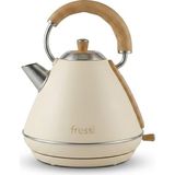 Fressi Retro Mavera 1,7 Litre Ahşap Kulp Detaylı Kettle Su Isıtıcısı FR-KT07 - Ahşap - Beyaz