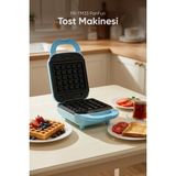 Fressi Tost Ve Waffle Makinesi | Çıkarabilir Yapışmaz Plakalı | 5 Ayrı Plaka | Fr-tm33 Panfun - Mavi