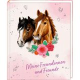 Freundebuch – Meine Freundinnen und Freunde: mit Blüten-Patch (Pferdefreunde): für Mädchen und Pferdefans ab 6 Jahren (Alben & Geschenke für Kinder)
