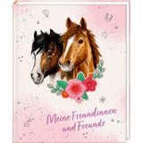 Freundebuch – Meine Freundinnen und Freunde: mit Blüten-Patch (Pferdefreunde): für Mädchen und Pferdefans ab 6 Jahren (Alben & Geschenke für Kinder)