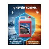 FREYR 4 Mevsim -42 Organik Konsantre Kırmızı Antifriz 5 Lt- Motor Soğutma Ve Donma Koruması