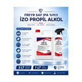 FREYR IPA İzopropil Alkol %99,9 5 Lt + 1 Lt | Toplam 6 Lt Elektronik Oto Cam ve Yüzey Temizleme Seti