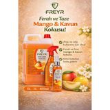 Freyr Mango Kavun Oda Oto Koku Parfümü 3’lü Set 5 Litre + 1 Litre + 400 ml | Sprey Araç İçi Ortam Kokusu - 5lt+1lt