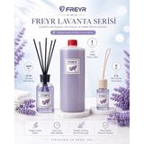 Freyr Oda ve Oto Kokusu Lavanta Premium Seti - 1 LT Yedek Dolum Likiti + 100ml Çubuklu + 8ml Araç Kokusu