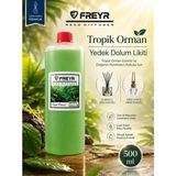 Freyr Oda ve Oto Kokusu Tropik Orman Premium 500 ML Çubuklu Oda Kokusu ve Dikiz Ayna Asma Araç Kokusu Yedek Dolum Likiti