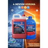 Freyr Organik Konsantre Kırmızı Antifriz -42°C 5 L + Antifrizli Cam Suyu -25°C 5 L 4 Mevsim Set