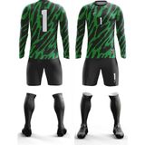 Freysport Crimp Süngersiz Kaleci Forma Seti - Siyah - Yeşil - 3XL