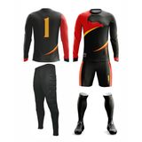 Freysport Eagle Kaleci Forma Seti (Siyah - Kırmızı, 13-14 Yaş)