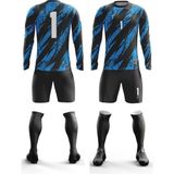 Freysport Fictile Süngersiz Kaleci Forma Seti - Siyah - Mavi - XL