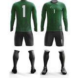 Freysport Fleck Süngersiz Kaleci Forma Seti - Yeşil - Siyah - 4XL