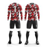 Freysport Harleq Süngersiz Kaleci Forma Seti - Kırmızı - 7 - 8 Yaş
