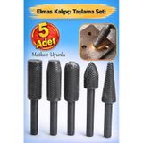 Freze Uç Törpü 5 Parça Kalıpçı Taşlama Seti – Metal Demir Oyma Ve Zımparalama Ucu, Matkap Uyumlu