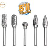 Freze Uç Törpü 5 Parça Uç Seti Kalıpçı Metal Demir Ahşap Plastik Taş Oyma Makinesi Ucu Matkap Uyumlu