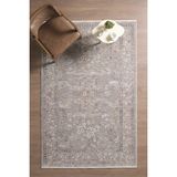 Frezia Floral Bambu Polyester Oturma Odası Salon Mutfak Halısı Eskitme Çiçekli Vintage Halı - Mavi - 200 x 290 cm
