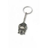 Frida Kahlo Figürlü Çiçek Detaylı Gümüş Renk Metal Tasarım Unisex Anahtarlık
