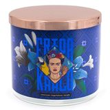 Frida Kahlo Kavanozda kokulu mum | Frida | Kadınlar için hediye | Kokulu mum çiçekli | 3 fitil kokulu mum | Mumlar uzun yanma süresi (60 saat) | Kokulu mum, soya mumu