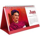 Frida Kahlo Masa Takvimi - 2026 Takvimi - Kırmızı Renk - 1 Adet