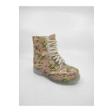 Frida Shoes Frida Kadın Şeffaf Su Geçirmez Bot -bej Çiçek Desenli 13401