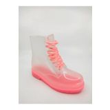 Frida Shoes Frida Kadın Şeffaf Su Geçirmez Bot -pembe Taban 13400