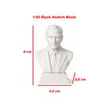 Friday Home 1 Adet Minyatür Atatürk Büstü - 1:50 Ölçek 6 cm