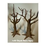 Friday Home 6 Adet Minyatür Kuru Ağaç - Teraryum İçin 4 cm 1:50 Ölçek Maket