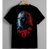 Friday Th Korku Maskesi Horror Syh Unisex Erkek Kadın Oversize Tişört Siyah - L