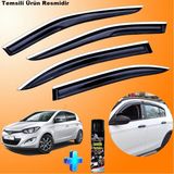 Friemats Hyundai I20 Mügen Cam Rüzgarlığı Abs Nikelaj Krom Cam Rüzgarlığı 2012-2014 + Ebrayn Lastik Parlatıcı