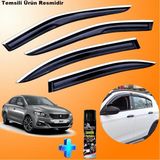 Friemats Peugeot 301 Mügen Cam Rüzgarlığı Abs Nikelaj Krom Cam Rüzgarlığı 2012-2019 + Ebrayn Lastik Parlatıcı