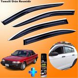 Friemats Toyota Corolla Mügen Cam Rüzgarlığı Abs Nikelaj Krom Cam Rüzgarlığı Fındık 1988-1992 + Ebrayn Lastik Parlatıcı