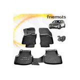 Friemats Vw Golf 7 3D Paspas Havuzlu Siyah 2013-2020 Arasi 4 Prc