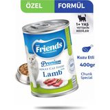 Friends Premium Kuzu Etli Yetişkin Kedi Konservesi 400 gr – Yaş Mama