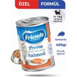 Friends Premium Somonlu Yetişkin Kedi Konservesi 400 gr – Yaş Mama