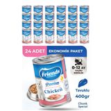 Friends Premium Tavuklu Yavru Kedi Konservesi 400 gr x 24 Adet Ekonomik Paket Yaş Mama (0-12 Ay)