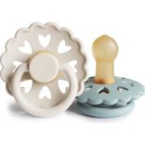 Frigg Frıgg Fairytale Ikili Kauçuk Emzik 0-6 Ay - Cream/stone Blue - Çok Renkli - 0 - 6 Ay