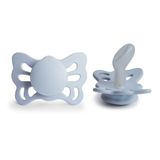 FRIGG Kelebek Emziği 0-6 Ay | Anatomik Tasarımlı Yatıştırıcı Konfor Emzikleri, Click-Lock Sistemli 1 Paket Silikon Emzik | Zamansız Elegance ile Gıda Güvenliği - Pudra Mavisi