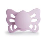 FRIGG Kelebek Emziği 0-6 Ay | Anatomik Tasarımlı Yatıştırıcı Rahat Emzikler, Tıklama Kilit Sistemli 1 Paket Silikon Emzik | Zamansız Elegance ile Gıda Güvenliği - Yumuşak Lila