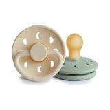 Frıgg Moon Phase Ikili Kauçuk Emzik - Cream / Sage 0-6 Ay - 0 - 6 Ay - Krem