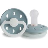 Frigg Moon Phase Silikon Emzik - Karanlıkta Parlayan - Stone Blue Night 6-18 Ay - Açık Mavi - 6 - 18 Ay